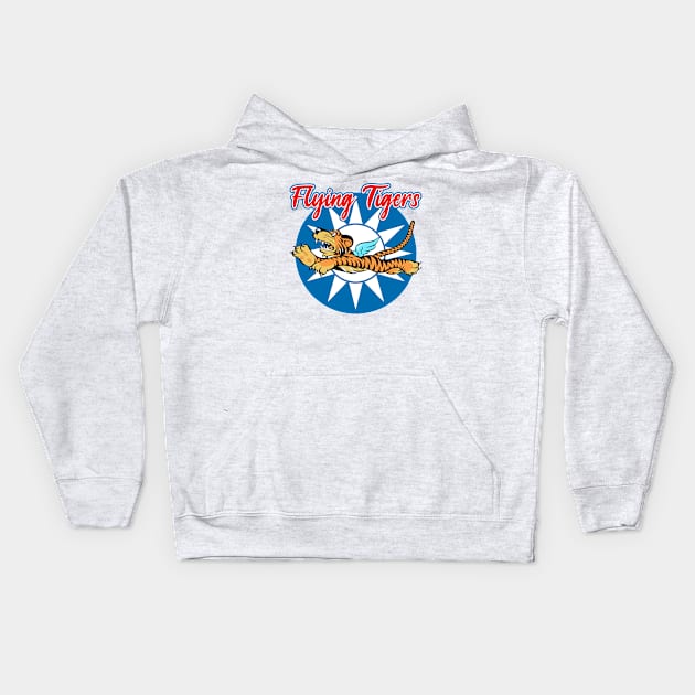 Flying Tigers WWII Insignia Kids Hoodie by Mandra